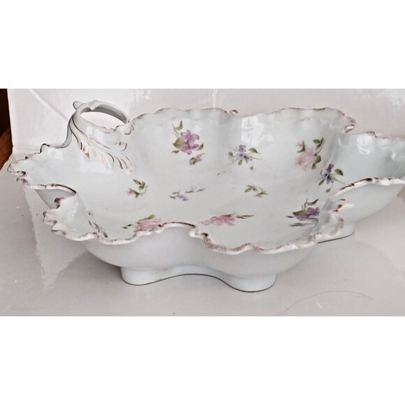 Antique ROSENTHAL MONBIJOU Scalloped Serving Platter Floral 11 3/4" x 10 1/2" - Picture 9 of 13